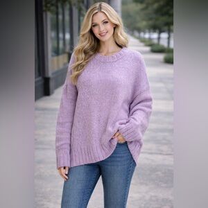 en THREAD Chunky Knit Sweater – Lilac | NWT XL